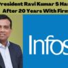 Infosys President Ravi Kumar S Has Resigned After 20 Years With Firm