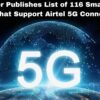 Operator Publishes List of 116 Smartphones That Support Airtel 5G Connect