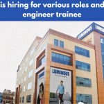 Luminous is hiring for various roles and graduate engineer trainee